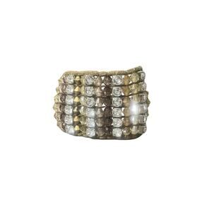 Beaded rhinestone boho hippie beaded stackable bracelet